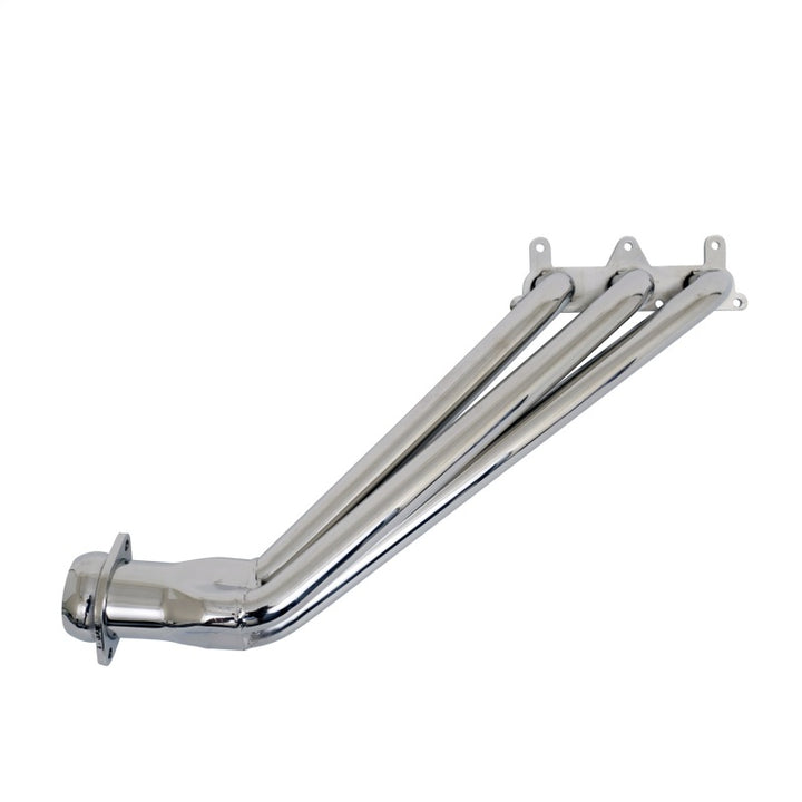 BBK 10-11 Camaro V6 Long Tube Exhaust Headers With Converters - 1-5/8 Chrome - Bull Strap