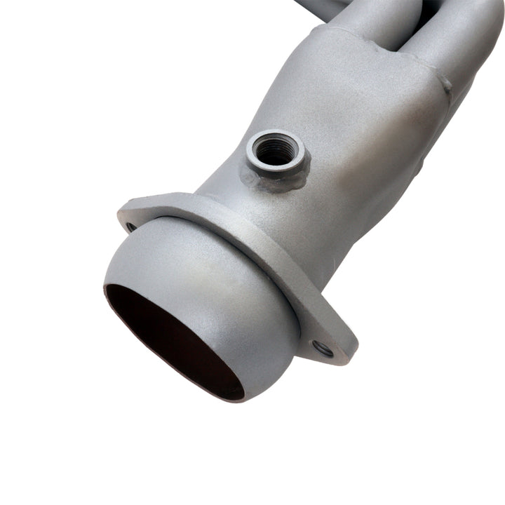 BBK 10-15 Camaro LS3 L99 Long Tube Exhaust Headers With Converters - 1-3/4 Chrome - Bull Strap