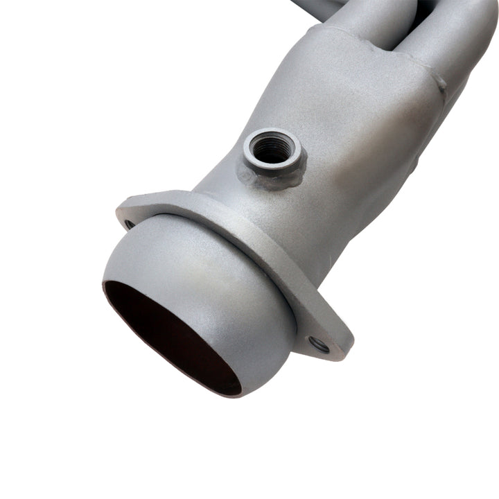 BBK 10-15 Camaro LS3 L99 Long Tube Exhaust Headers With Converters - 1-3/4 Chrome - Bull Strap