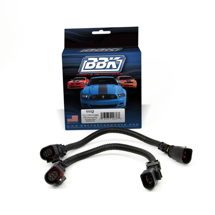 BBK 11-14 Mustang GT Front O2 Sensor Wire Harness Extensions 12 (pair) - Bull Strap