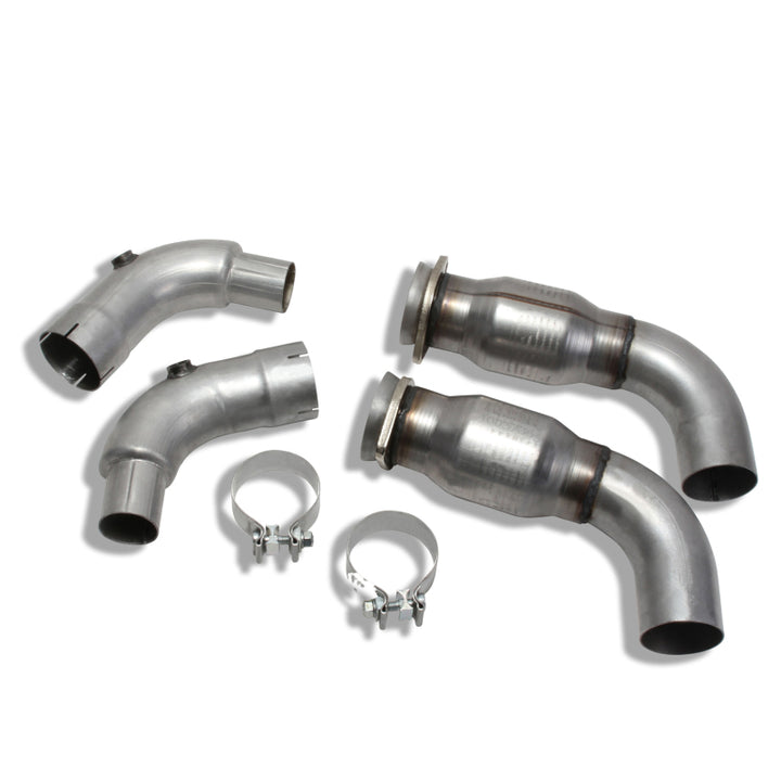 BBK 15-20 Ford Mustang GT 3in Short Mid Pipe Kit w/Cats (Use LT Header 1633/16330/1856/18560) - Bull Strap