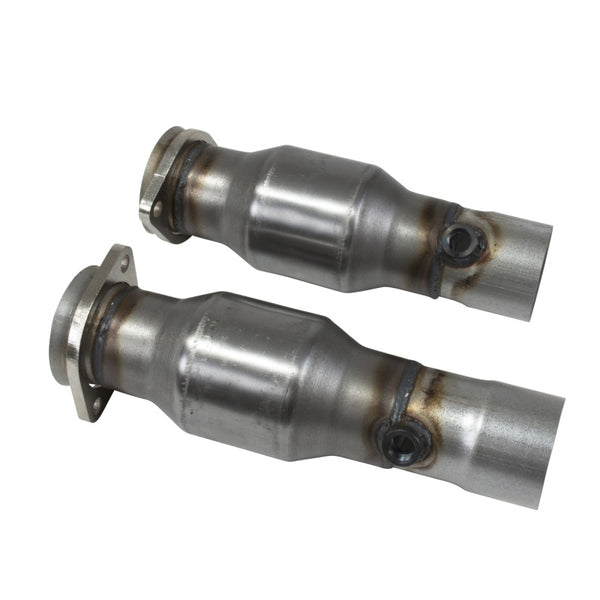 BBK 16-20 Chevrolet Camaro SS Short Mid Pipe Kit w/High Flow Cats (For 4044/40440) - Bull Strap