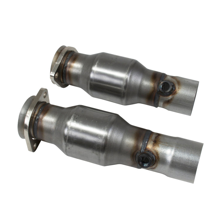 BBK 16-20 Chevrolet Camaro SS Short Mid Pipe Kit w/High Flow Cats (For 4044/40440) - Bull Strap
