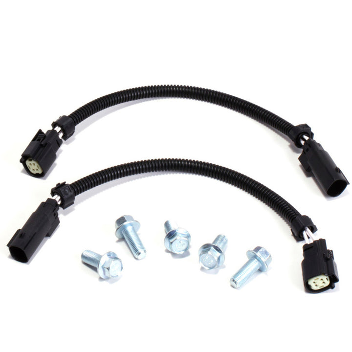 BBK 2015 Mustang GT V6 6-Pin Front O2 Sensor Wire Harness Extensions 12 (pair) And Bolt Kit - Bull Strap