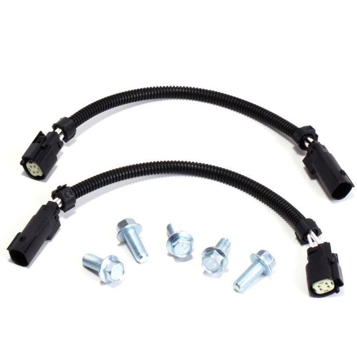 BBK 2015 Mustang GT V6 6-Pin Front O2 Sensor Wire Harness Extensions 12 (pair) And Bolt Kit - Bull Strap