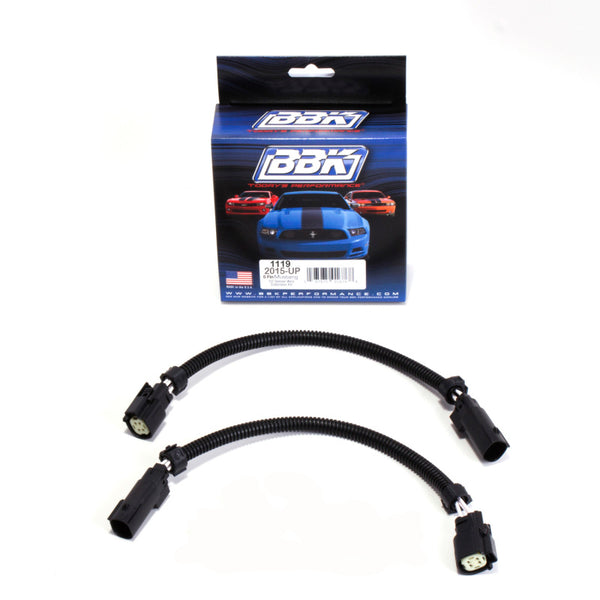 BBK 2015 Mustang GT V6 6-Pin Front O2 Sensor Wire Harness Extensions 12 (pair) - Bull Strap