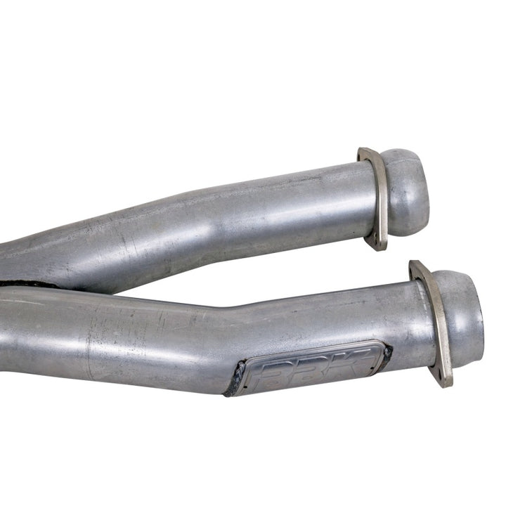 BBK 79-04 Mustang Coyote Swap Short Mid X Pipe w Catalytic Converters 3.0 For BBK Long Tube Headers - Bull Strap