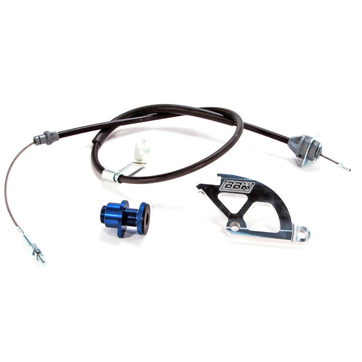 BBK 79-95 Mustang Adjustable Clutch Quadrant Cable And Firewall Adjuster Kit - Bull Strap