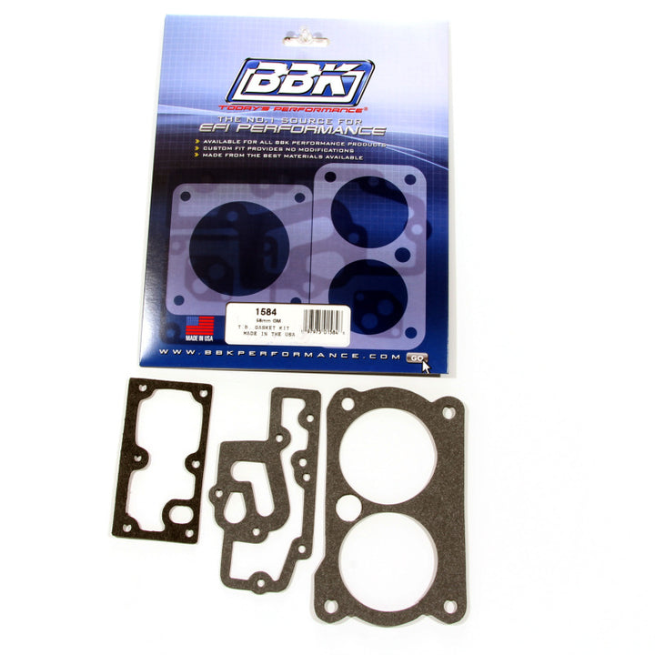 BBK 85-97 GM 305350 LT1 Twin 58mm Throttle Body Gasket Kit - Bull Strap