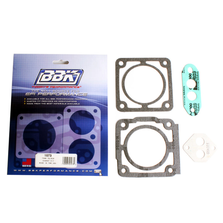 BBK 86-93 Mustang 5.0 75mm Throttle Body Gasket Kit - Bull Strap