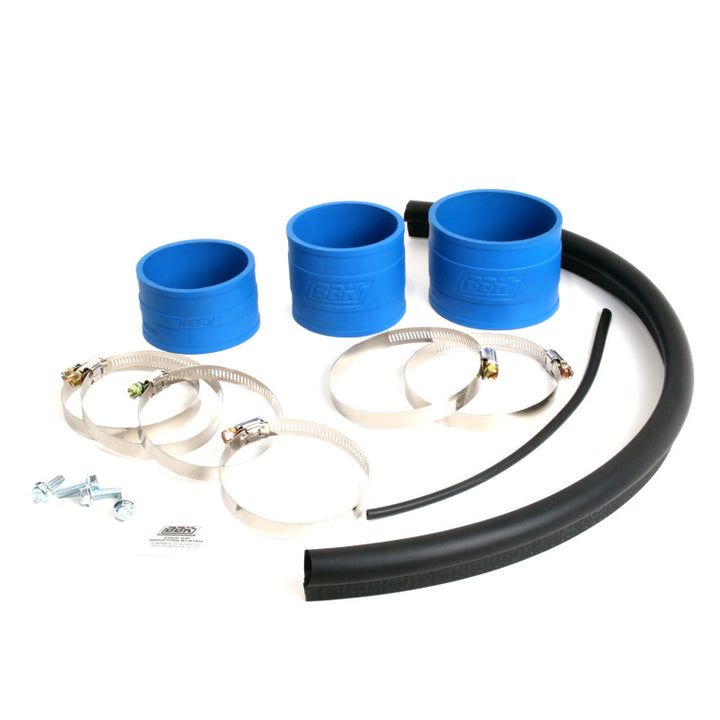 BBK 86-93 Mustang 5.0 Cold Air Intake Kit - Fenderwell Style - Blackout Finish - Bull Strap