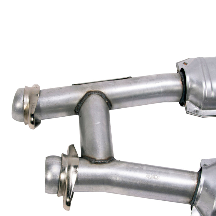 BBK 86-93 Mustang 5.0 High Flow H Pipe With Catalytic Converters - 2-1/2 - Bull Strap