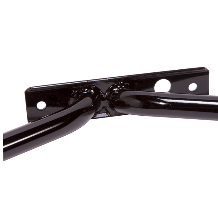 BBK 86-93 Mustang 5.0 Tubular Strut Tower Brace - Black Powdercoat Finish - Bull Strap