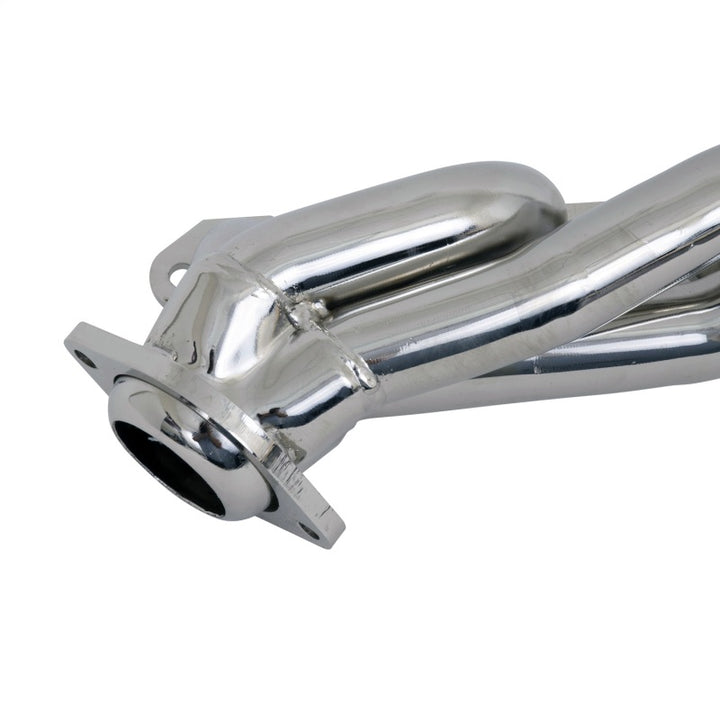 BBK 87-95 Ford F150 Truck 5.0 302 Shorty Unequal Length Exhaust Headers - 1-5/8 Silver Ceramic - Bull Strap