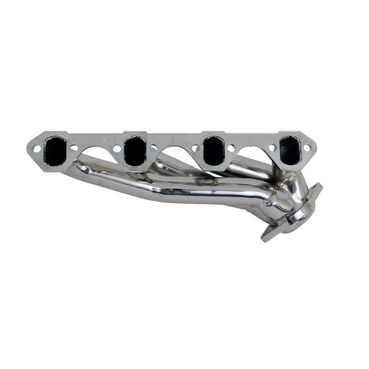 BBK 87-95 Ford F150 Truck 5.0 302 Shorty Unequal Length Exhaust Headers - 1-5/8 Silver Ceramic - Bull Strap