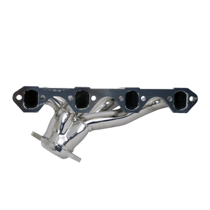 BBK 87-95 Ford F150 Truck 5.0 302 Shorty Unequal Length Exhaust Headers - 1-5/8 Silver Ceramic - Bull Strap