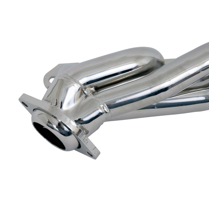 BBK 87-95 Ford F150 Truck 5.0 302 Shorty Unequal Length Exhaust Headers - 1-5/8 Silver Ceramic - Bull Strap