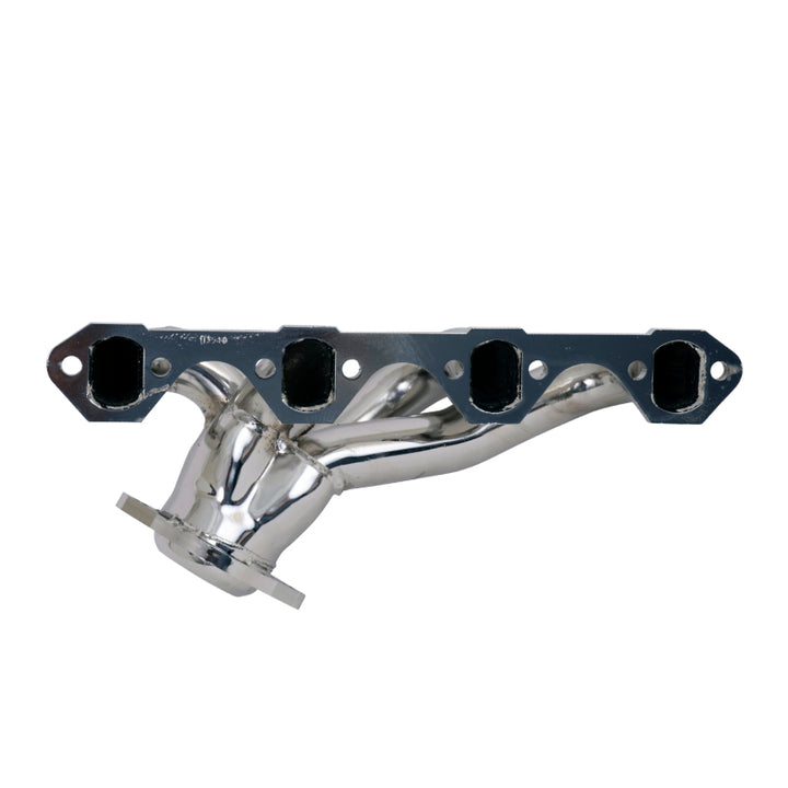 BBK 87-95 Ford F150 Truck 5.0 302 Shorty Unequal Length Exhaust Headers - 1-5/8 Silver Ceramic - Bull Strap