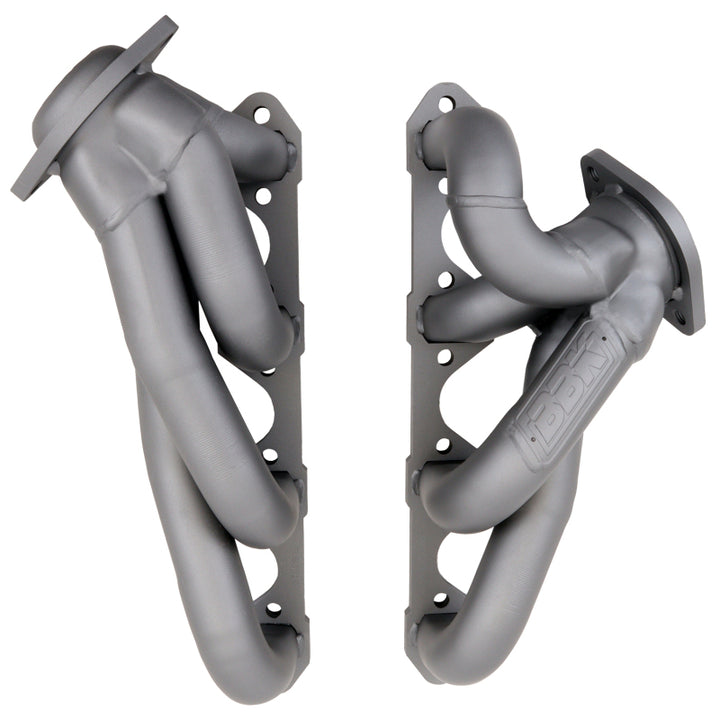 BBK 87-95 Ford F150 Truck 5.0 302 Shorty Unequal Length Exhaust Headers - 1-5/8 Titanium Ceramic - Bull Strap