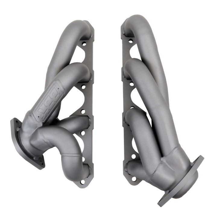 BBK 87-95 Ford F150 Truck 5.0 302 Shorty Unequal Length Exhaust Headers - 1-5/8 Titanium Ceramic - Bull Strap