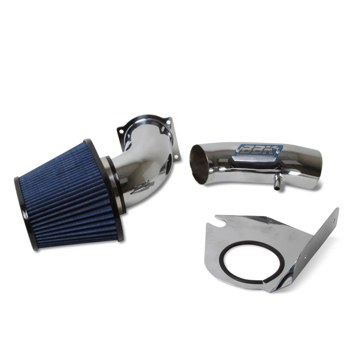 BBK 94-95 Mustang 5.0 Cold Air Intake Kit - Chrome Finish - Bull Strap