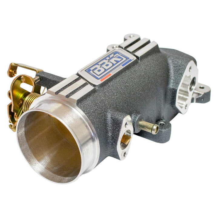 BBK 96-04 Mustang 4.6 GT 78mm Throttle Intake BBK Power Plus Series - Charcoal - Bull Strap