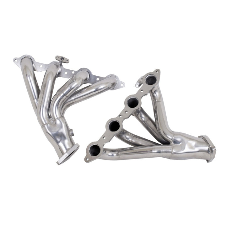 BBK 97-99 Corvette C5 LS1 Shorty Tuned Length Exhaust Headers - 1-3/4 Silver Ceramic - Bull Strap
