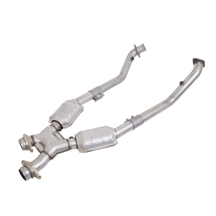 BBK 99-04 Mustang 4.6 GT / Cobra High Flow X Pipe With Catalytic Converters - 2-1/2 - Bull Strap