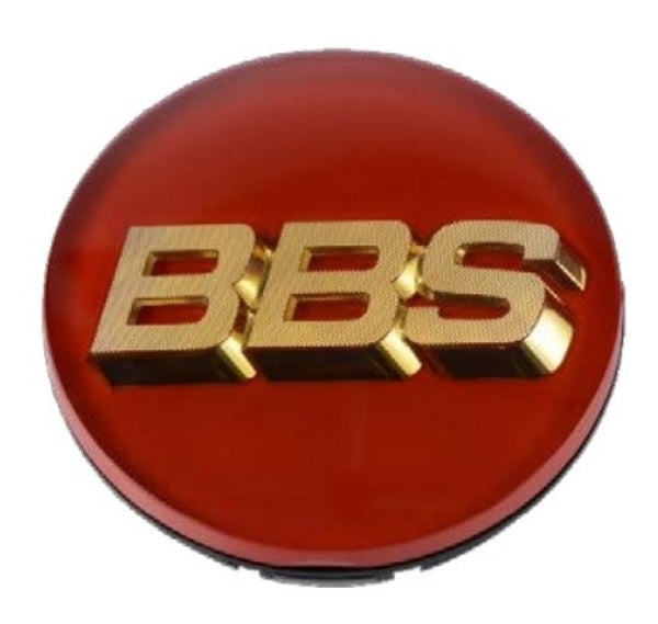 BBS Center Cap 70.6mm Red/Gold (3-tab) (56.24.073) - Bull Strap