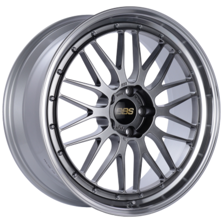 BBS LM 20x10 5x112 ET22 Diamond Black Center / Diamond Cut Lip Wheel PFS/Clip Required - Bull Strap