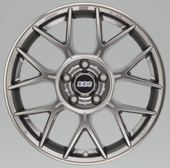 BBS XR 18x8 5x112 37mm Offset 82mm Bore PFS/Clip Req Gloss Platinum Wheel - Bull Strap