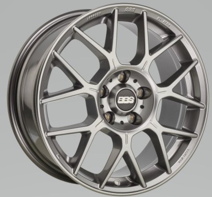 BBS XR 18x8 5x112 37mm Offset 82mm Bore PFS/Clip Req Gloss Platinum Wheel - Bull Strap