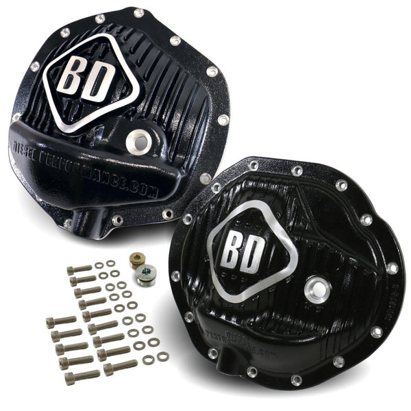 BD Diesel Differential Cover Pack Front & Rear - 03-13 Dodge 2500 /03-12 3500 - Bull Strap