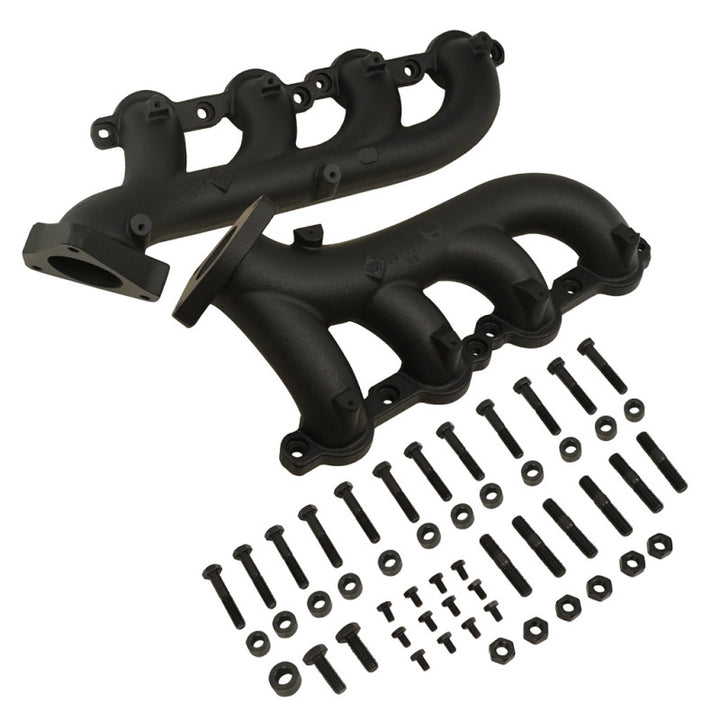 BD Diesel Exhaust Manifold Kit - 02-13 Chevy Silverado 1500 & GMC Sierra 1500 V8 - Bull Strap