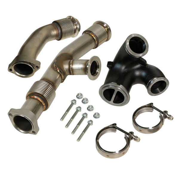 BD Diesel UpPipe Kit - Ford 03-04.5 6.0L Powerstroke w/EGR Connector - Bull Strap