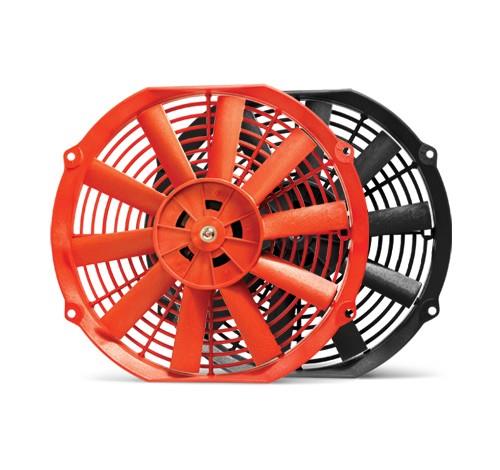BLOX Racing 10inch Electric Slim Fan - Red - Bull Strap