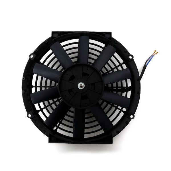 BLOX Racing 12inch Electric Slim Fan - Black - Bull Strap