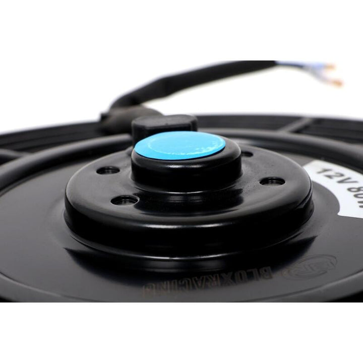 BLOX Racing 12inch Electric Slim Fan - Black - Bull Strap