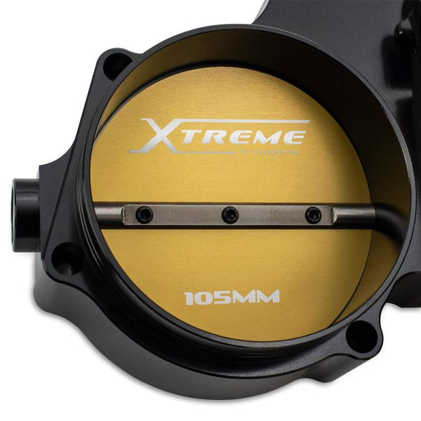BLOX Racing 2015+ Dodge Hellcat / Jeep Trackhawk 6.2L 105mm Electronic Billet Throttle Body - Black - Bull Strap