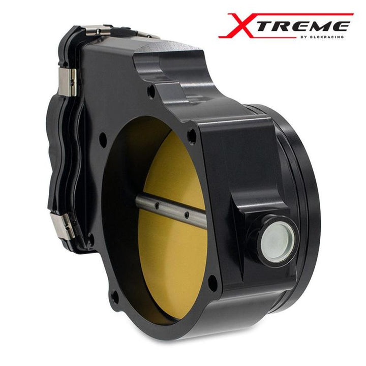 BLOX Racing 2015+ Dodge Hellcat / Jeep Trackhawk 6.2L 105mm Electronic Billet Throttle Body - Black - Bull Strap