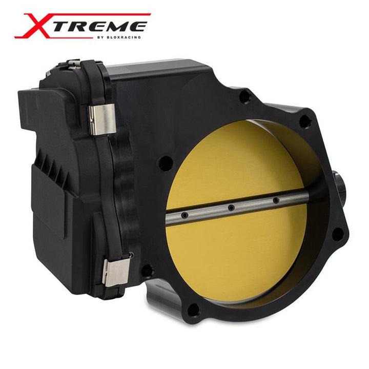 BLOX Racing 2015+ Dodge Hellcat / Jeep Trackhawk 6.2L 105mm Electronic Billet Throttle Body - Black - Bull Strap