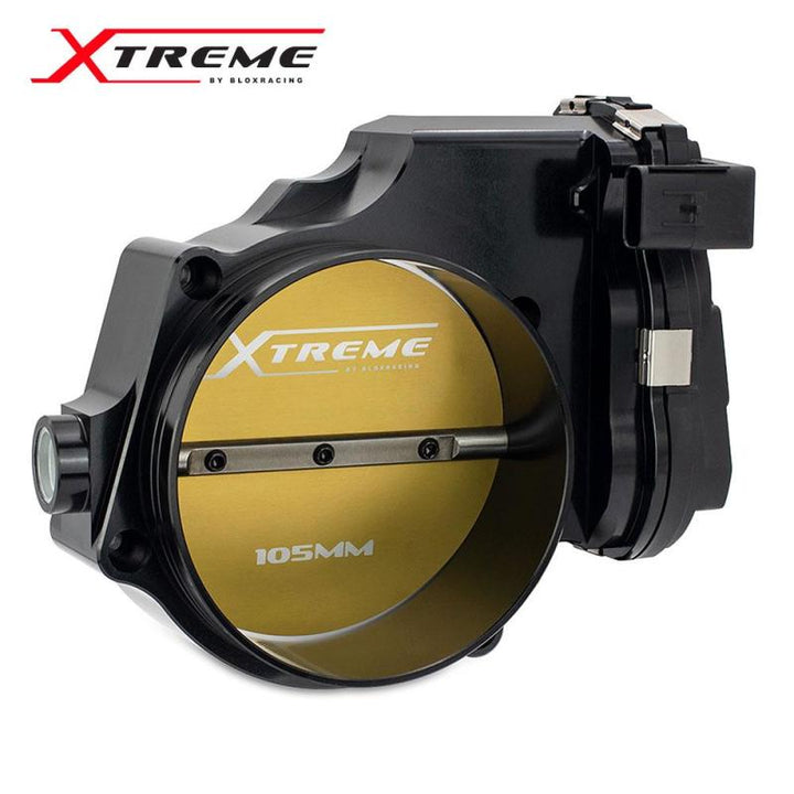 BLOX Racing 2015+ Dodge Hellcat / Jeep Trackhawk 6.2L 105mm Electronic Billet Throttle Body - Black - Bull Strap