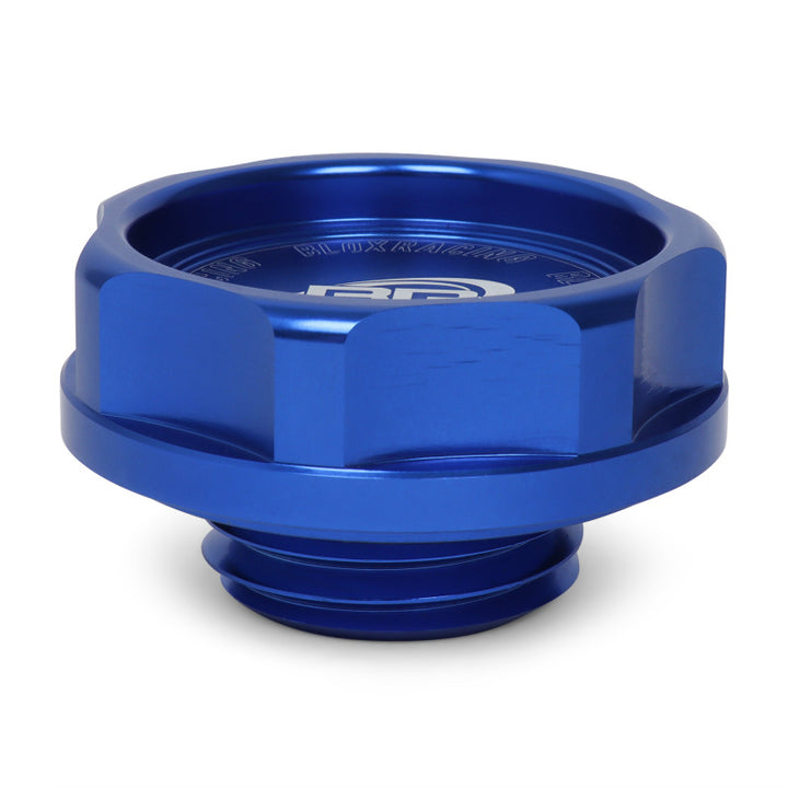 BLOX Racing Billet Honda Oil Cap - Blue - Bull Strap