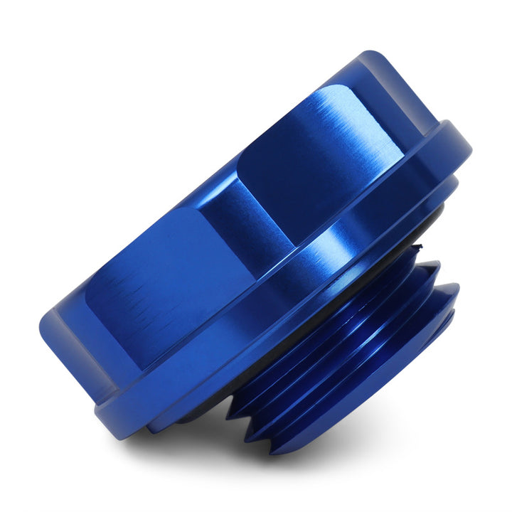 BLOX Racing Billet Honda Oil Cap - Blue - Bull Strap