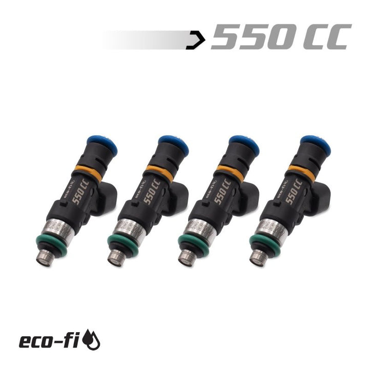 BLOX Racing Eco-Fi Street Injectors 550cc/min Honda K Series (Set of 4) - Bull Strap