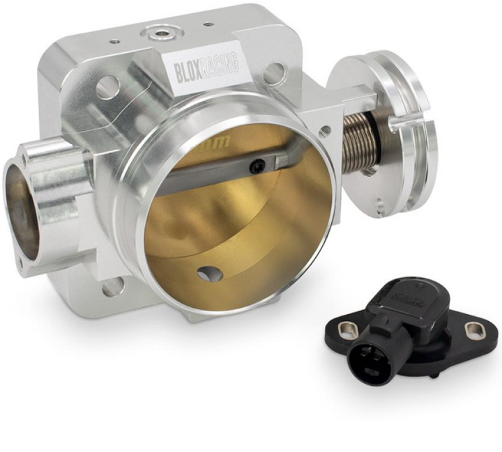 BLOX Racing Honda B/D/H/F Series Engines 76mm Silver Billet Throttle Body V2 - Bull Strap