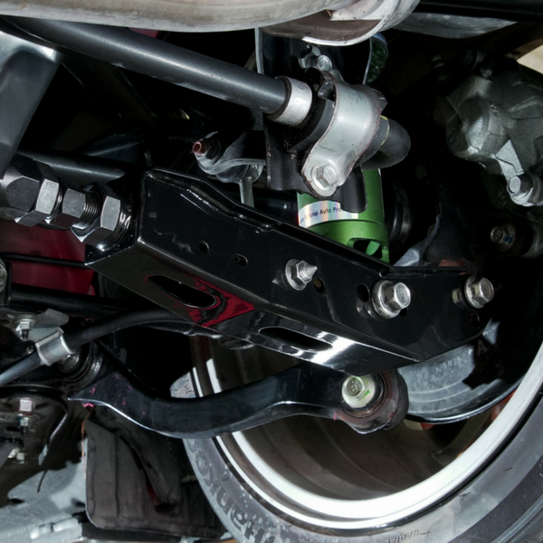 BLOX Racing Rear Lower Control Arms - Black (2013+ Subaru BRZ/Toyota 86 / 2008-2023 Subaru WRX/STI) - Bull Strap