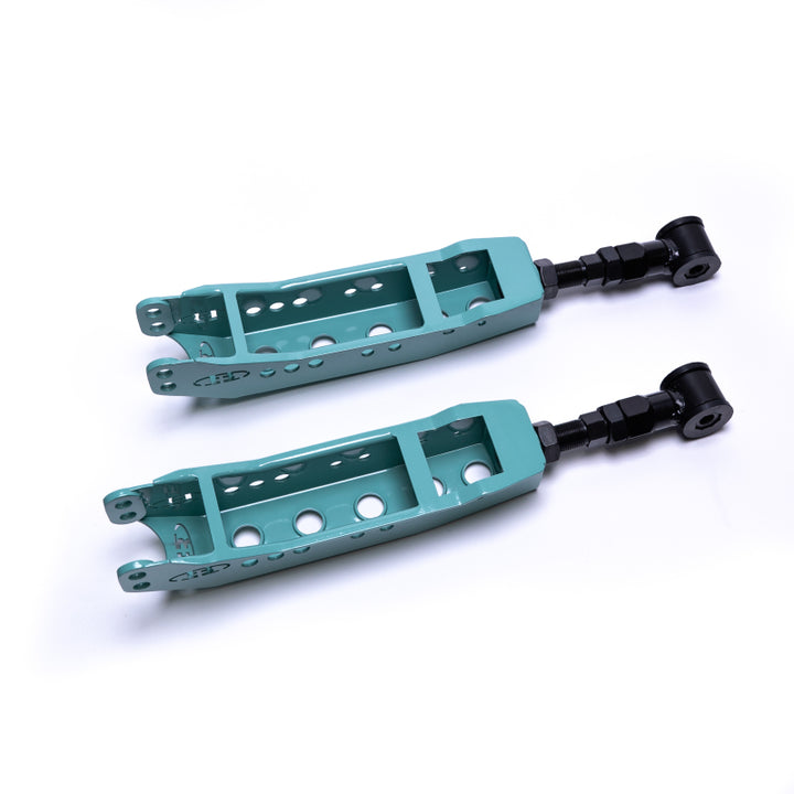 BLOX Racing Rear Lower Control Arms - Teal (2013+ Subaru BRZ/Toyota 86 / 2008-2023 Subaru WRX/STI) - Bull Strap