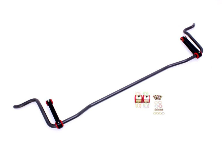 BMR 05-10 S197 Mustang Rear Solid 22mm Sway Bar Kit w/ Bushings & Billet Links - Black Hammertone - Bull Strap