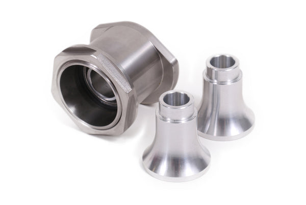 BMR 05-14 Ford Mustang 8.8in Differential Bearing Kit Spherical Bearings Stainless Steel Housing - Bull Strap